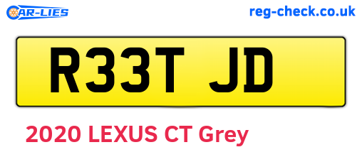 R33TJD are the vehicle registration plates.