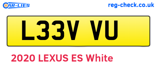 L33VVU are the vehicle registration plates.