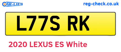 L77SRK are the vehicle registration plates.