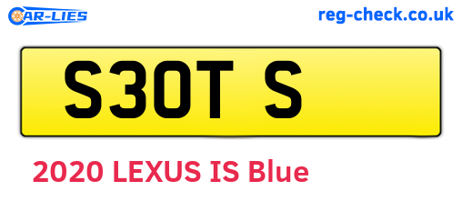 S3OTS are the vehicle registration plates.
