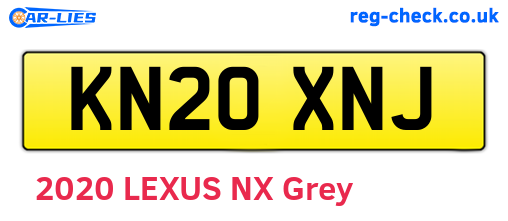 KN20XNJ are the vehicle registration plates.