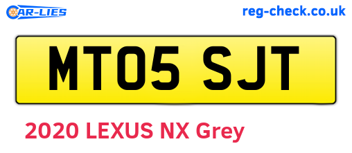 MT05SJT are the vehicle registration plates.