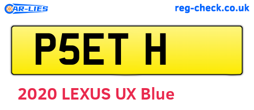P5ETH are the vehicle registration plates.