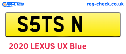 S5TSN are the vehicle registration plates.