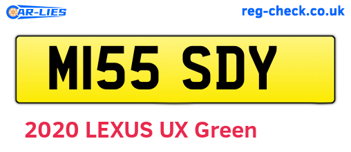 M155SDY are the vehicle registration plates.