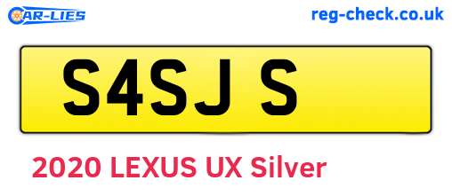 S4SJS are the vehicle registration plates.