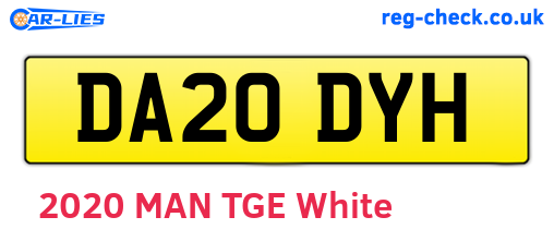 DA20DYH are the vehicle registration plates.