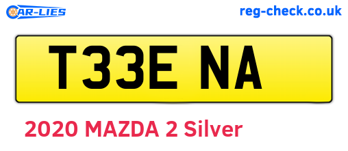 T33ENA are the vehicle registration plates.