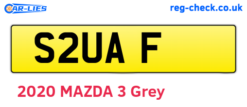 S2UAF are the vehicle registration plates.