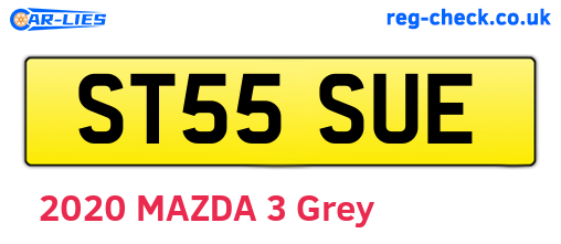 ST55SUE are the vehicle registration plates.