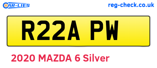 R22APW are the vehicle registration plates.