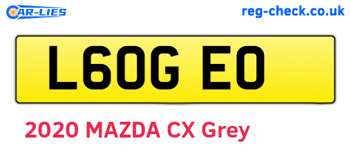 L60GEO are the vehicle registration plates.