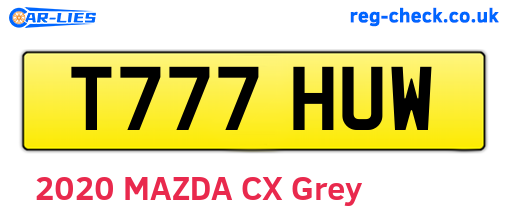 T777HUW are the vehicle registration plates.