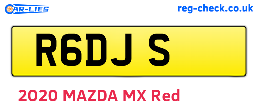 R6DJS are the vehicle registration plates.