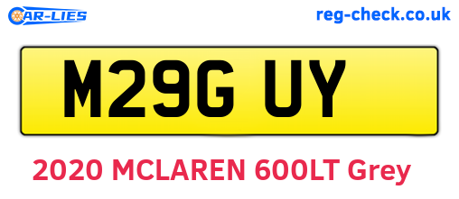 M29GUY are the vehicle registration plates.