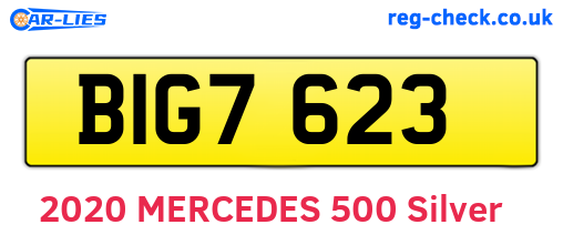 BIG7623 are the vehicle registration plates.