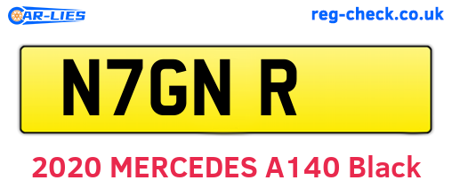 N7GNR are the vehicle registration plates.