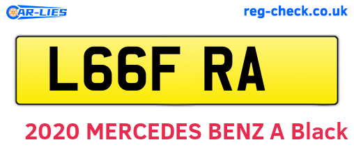 L66FRA are the vehicle registration plates.