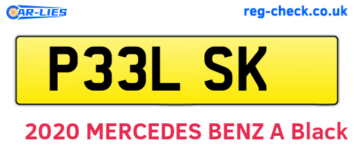 P33LSK are the vehicle registration plates.
