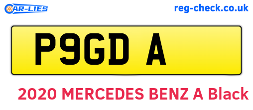 P9GDA are the vehicle registration plates.