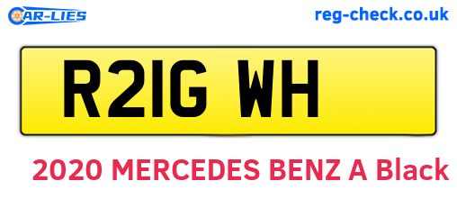 R21GWH are the vehicle registration plates.