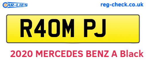 R40MPJ are the vehicle registration plates.