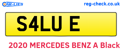 S4LUE are the vehicle registration plates.