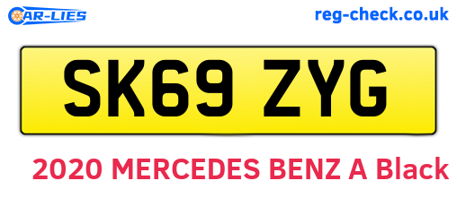 SK69ZYG are the vehicle registration plates.