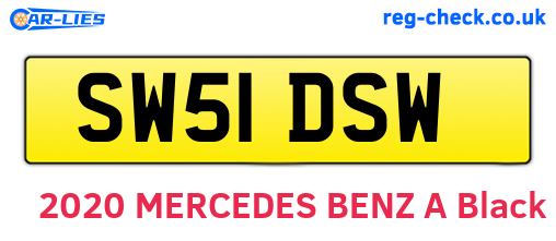 SW51DSW are the vehicle registration plates.