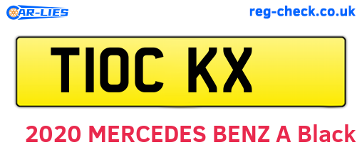 T10CKX are the vehicle registration plates.