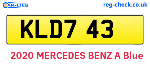 KLD743 are the vehicle registration plates.