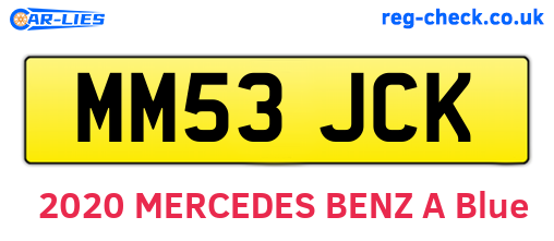 MM53JCK are the vehicle registration plates.