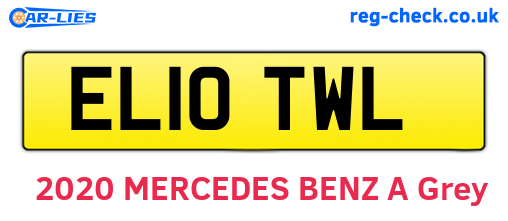 EL10TWL are the vehicle registration plates.