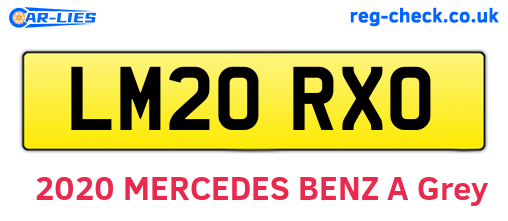 LM20RXO are the vehicle registration plates.