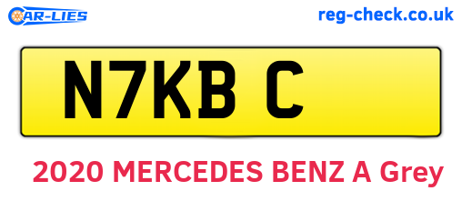 N7KBC are the vehicle registration plates.