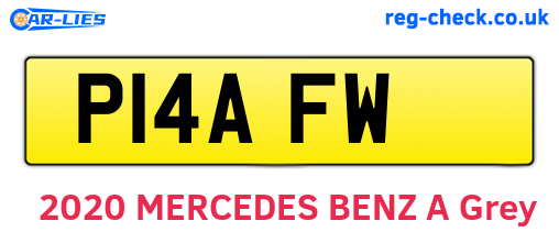 P14AFW are the vehicle registration plates.