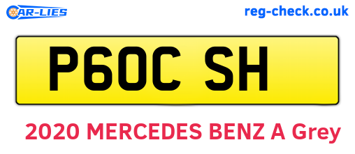 P60CSH are the vehicle registration plates.