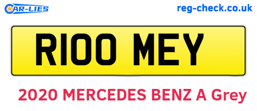 R100MEY are the vehicle registration plates.