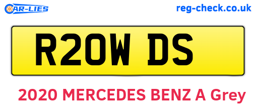R20WDS are the vehicle registration plates.