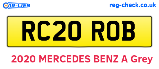 RC20ROB are the vehicle registration plates.