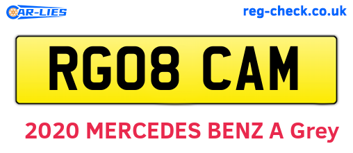 RG08CAM are the vehicle registration plates.