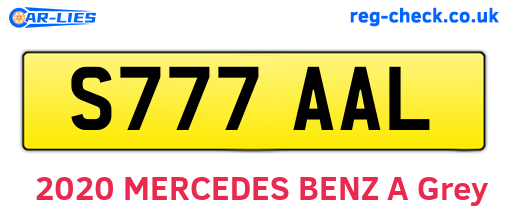 S777AAL are the vehicle registration plates.