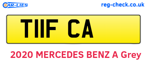 T11FCA are the vehicle registration plates.