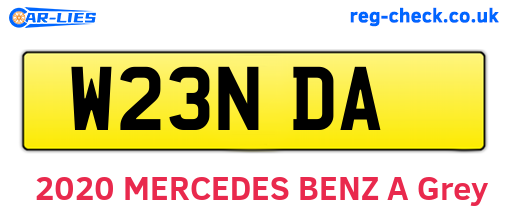W23NDA are the vehicle registration plates.