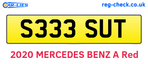 S333SUT are the vehicle registration plates.