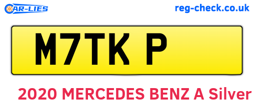 M7TKP are the vehicle registration plates.