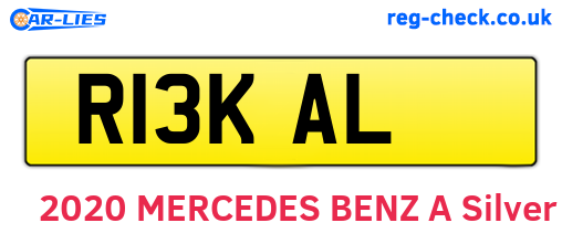 R13KAL are the vehicle registration plates.