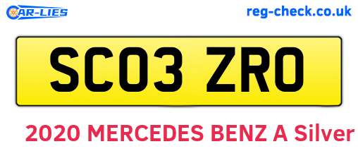 SC03ZRO are the vehicle registration plates.
