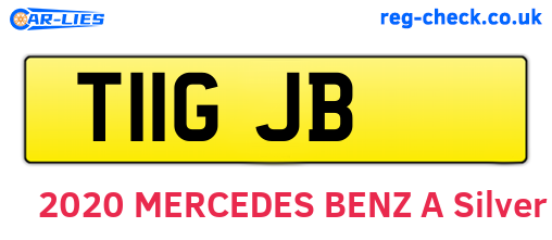 T11GJB are the vehicle registration plates.