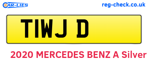 T1WJD are the vehicle registration plates.